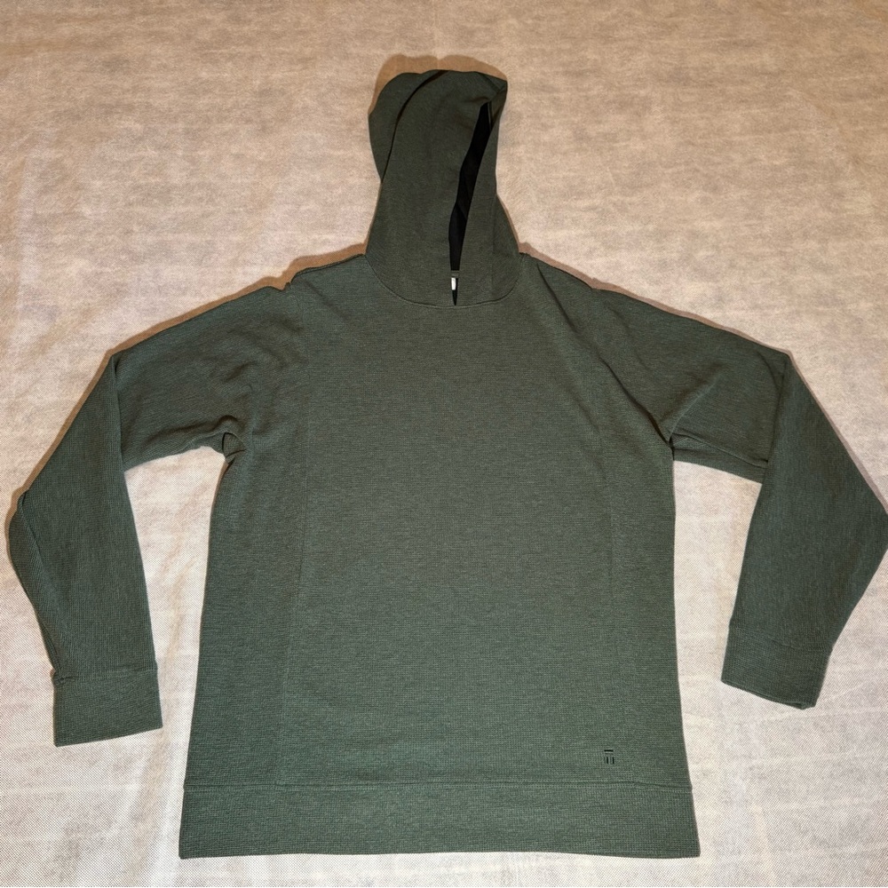 Tommy John Hunter Green Thermal Knit Pullover Hoodie Men’s Medium